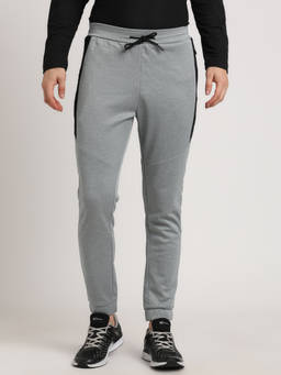 Turtle - Men Polyester Solid Regular Fit Grey Joggers