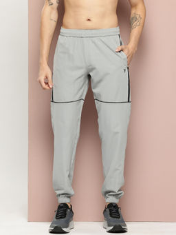 TURNFIT - Grey Men Activewear Joggers with Zipper Pocket