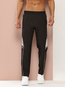 TURNFIT - Black Slim Fit Trackpant with Contrast Patch Detail