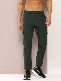 TURNFIT - Olive Men Straight Fit Training Trackpant with Utility Pocket