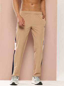 TURNFIT - Khaki Men Colorblock Panel Trackpant with Zipper Pocket
