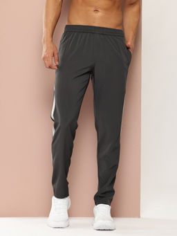 TURNFIT - Charcoal Lightweight Running Trackpant with Colorblock Side Panel