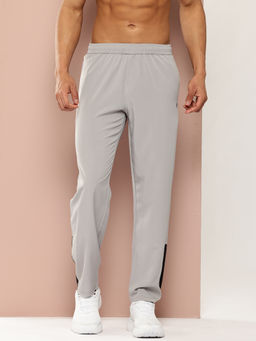 TURNFIT - Grey Lightweight Running Track Pant with Contrast Panel