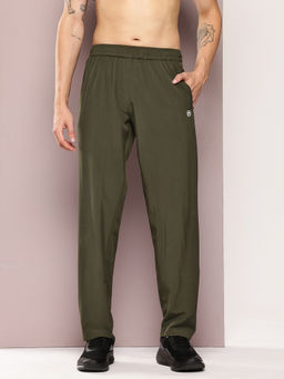 TURNFIT - Olive Lightweight Running Track Pant with Contrast Panel