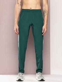 TURNFIT - Green Men Straight Fit Trackpant with Contrast Side Panel
