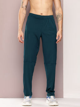 TURNFIT - Green Solid Color Trackpant with Reflective Label