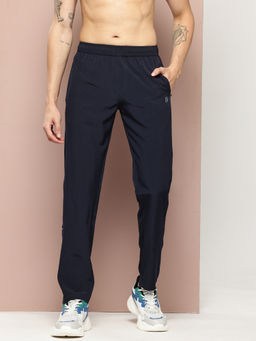 TURNFIT - Navy Blue Men Slim Fit Running Trackpant with Airflow Panel