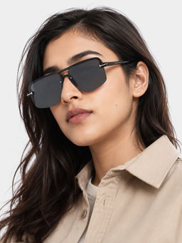 Twenty Dresses by Nykaa Fashion - Uv Protected Lens Black Sunglasses