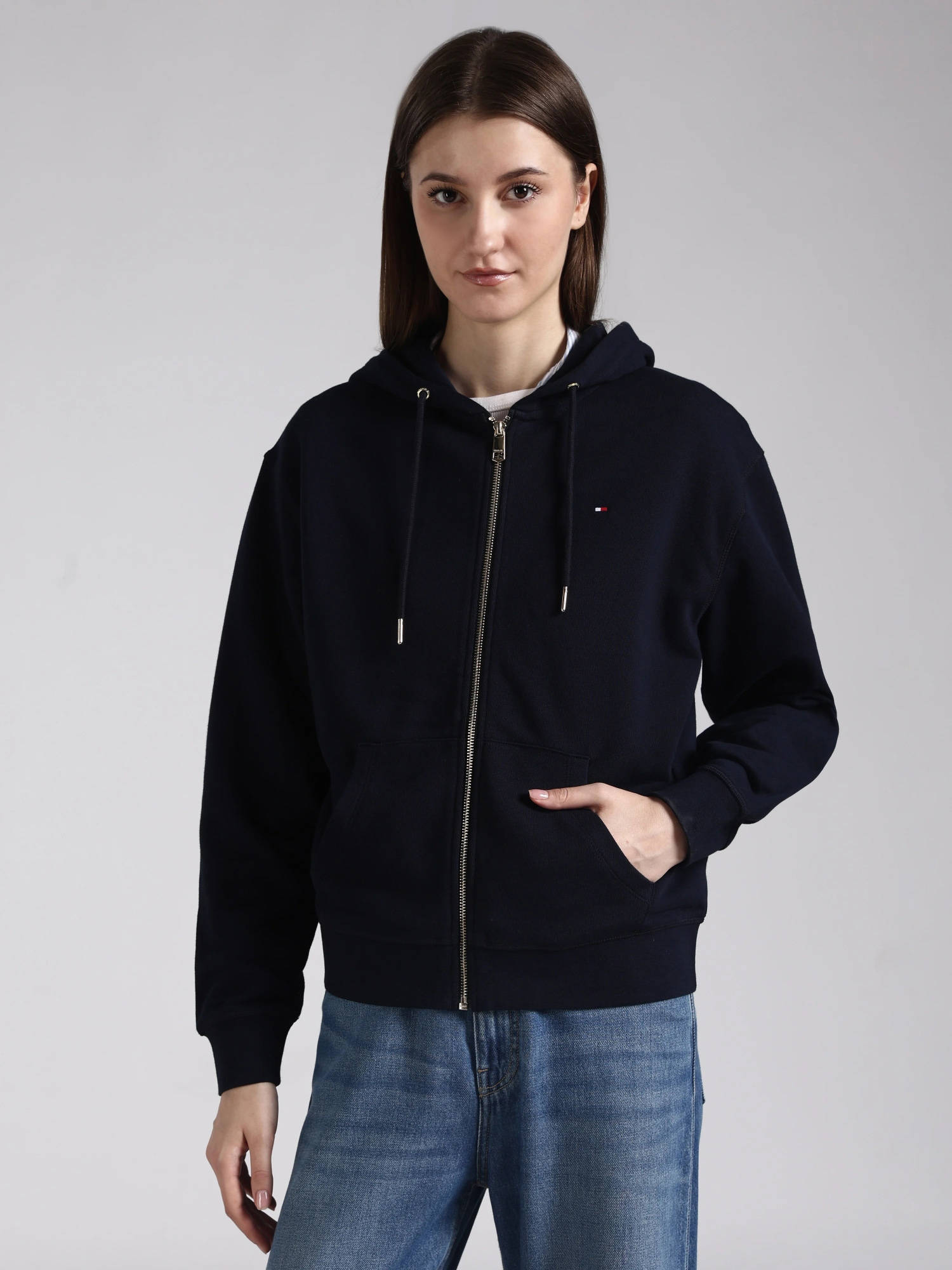 tommy hilfiger Men Navy Blue Cotton Solid/Plain Jacket-picture-18