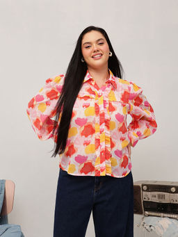 CURVY STREET - Men Multi-Color Polyester Printed Shirt