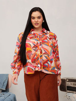 CURVY STREET - Men Multi-Color Polyester Printed Shirt