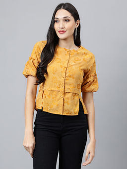 Latin Quarters - Women Mustard Short Sleeve Top