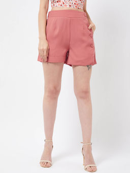 Magre - Rust Front Botton Shorts