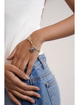 Royal Pitarah - Labradorite Gold Chain Drop Bracelet