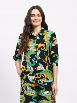 Global Republic - Women Multi-Color Rayon Printed Shirt