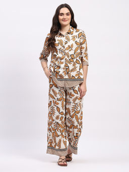 Global Republic - Women Orange Rayon Printed Shirt