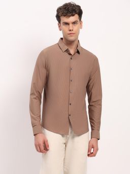 Global Republic - Nylon Spandex Check Spread Collar Shirt