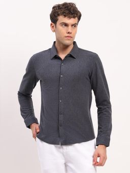 Global Republic - Wool Blend Solid Spread Collar Shirt