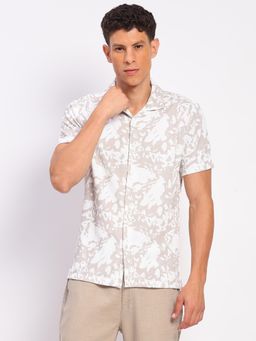 Global Republic - Abstract Print Spread Collar Shirt
