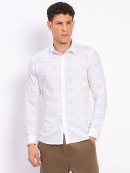 Global Republic - Cotton Embroidered Spread Collar Shirt