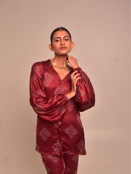 WHY SO BLUE - Maroon Mohna Modal Shirt