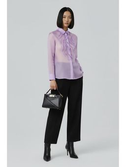 Genes Lecoanet Hemant - Lavender Embroidered Sheer Shirt