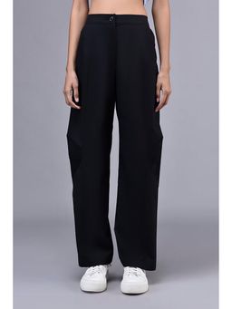 Genes Lecoanet Hemant - Side Pleat Relax Fit Trousers- Black