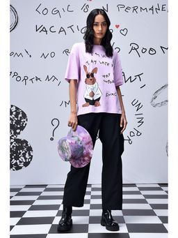 Genes Lecoanet Hemant - Regular Fit Rabbit T-Shirt - Smoothie Pink