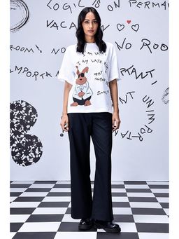 Genes Lecoanet Hemant - Regular Fit Rabbit T-Shirt - White