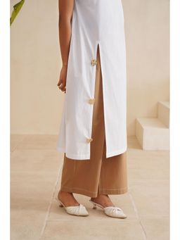 MIDORI BY SGV - Tan Women Cotton Dual Stitch Pant