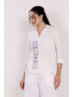 MIDORI BY SGV - Women's White Organic Cotton Shirt