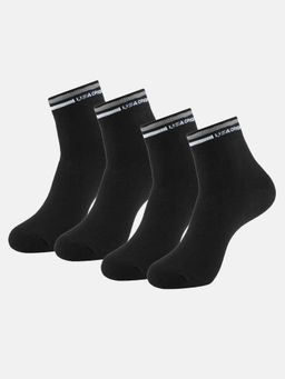Jockey - 7002 Men Compact Cotton Elastane Stretch Ankle Length Socks - Black (Pack of 2)