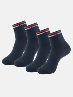 Jockey - 7002 Men Compact Cotton Elastane Stretch Ankle Length Socks - Navy Blue (Pack of 2)