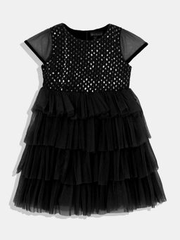 Bella Moda - Round Neck Fit & Flair Party Wear Girls Dress