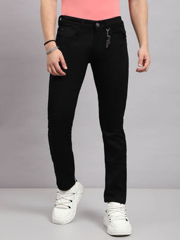 Monte Carlo - Mens Black Solid Denim Jeans