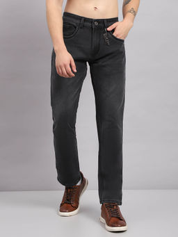 Monte Carlo - Mens Grey Solid Denim Jeans