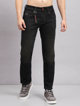 Monte Carlo - Mens Black Solid Denim Jeans