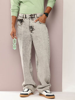 DILLINGER - Men Grey Denim Baggy Fit Jeans