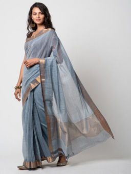 Fabindia - Cotton Woven Broad Border Sari
