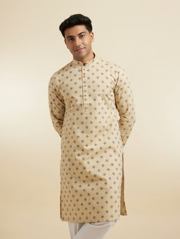 Diwas by Manyavar - Fawn Festive Kurta