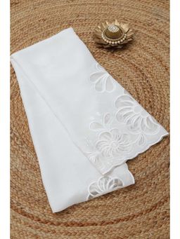 Soch - White Embroidered Thread Work Dupatta