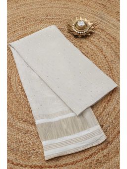 Soch - Beige Embellished/Sequined Embroidered Dupatta
