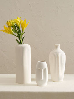 PUREZENTO - Bloom Vases White (Set of 3)
