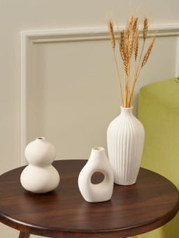 PUREZENTO - Burly Vases White (Set of 3)