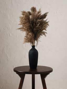 PUREZENTO - Black Decorative Vase for Home Centre Table Flowers Pot Bedroom Side Corners