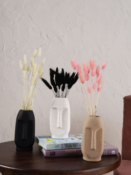 PUREZENTO - 6 Inch Decorative Vases for Home Centre Table Flowers Pot Bedroom Side Corners