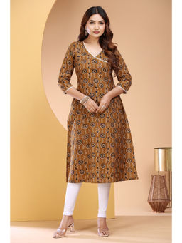 Cotton Culture - Bronze Jaipuri Cotton Straight Printed Kurta
