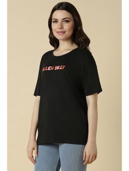 Allen Solly - Women Black Print Casual T-Shirt