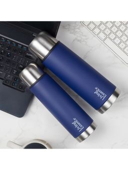 HomeTown - Fiesta Thermosteel Puro Vaccum Flask Combo Set Of 2 In Cobalt Colour