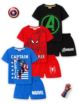 Kuchipoo - Marvel Boys Cotton T-Shirts and Shorts Set (Nsut-199)